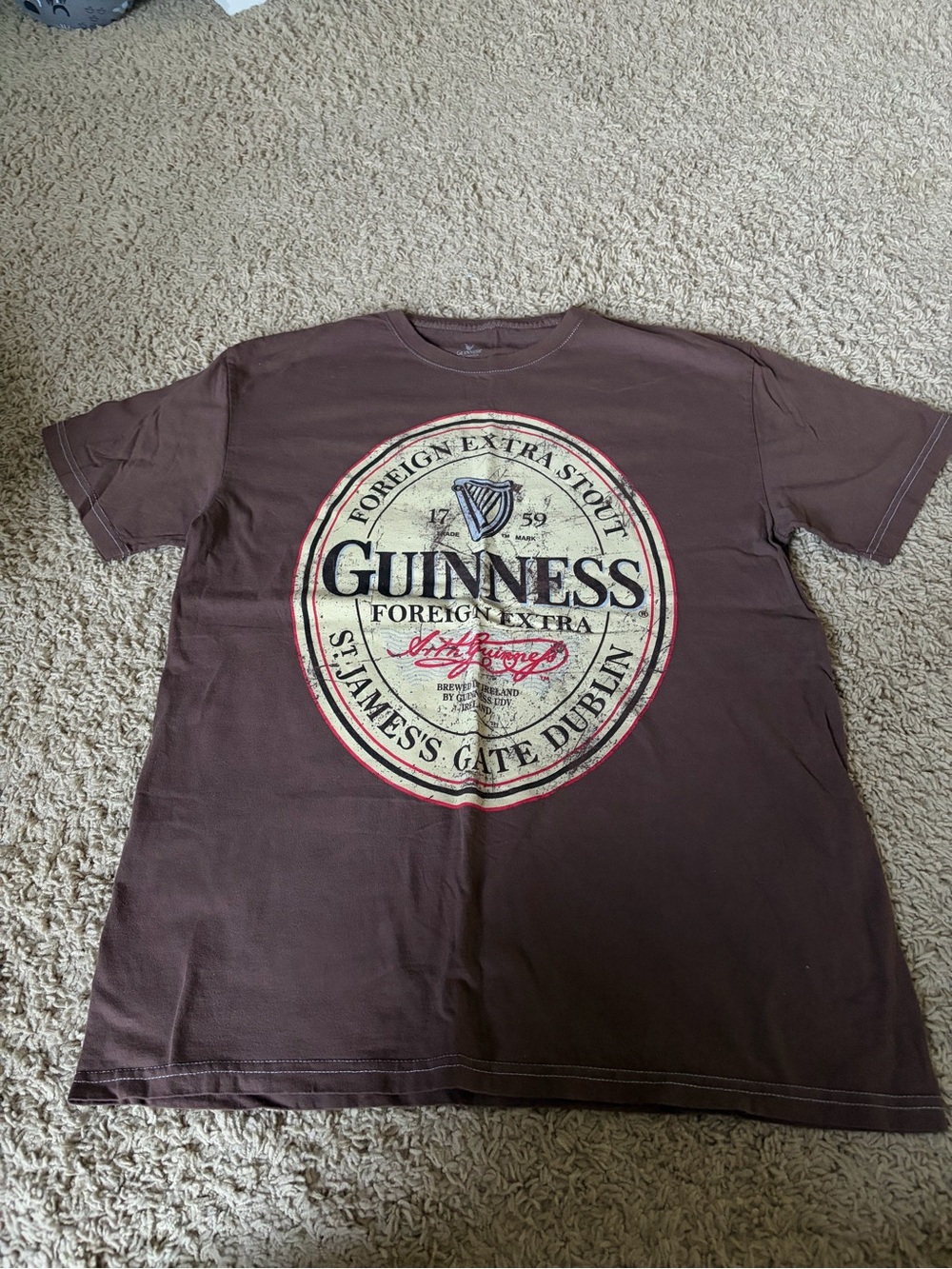 Guinness Brown Short Sleeve Logo Tee